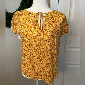 Draper James floral blouse EUC